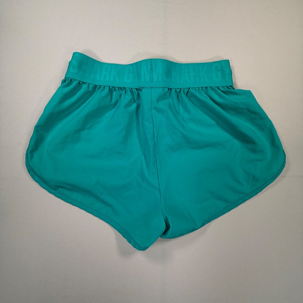 Gymshark 3 pack Womens shorts Training Running Neon Green Teal Grey Size XS 0498 - Picture 9 of 11